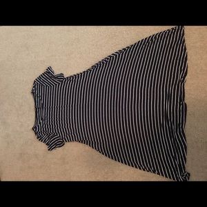 navy striped dress